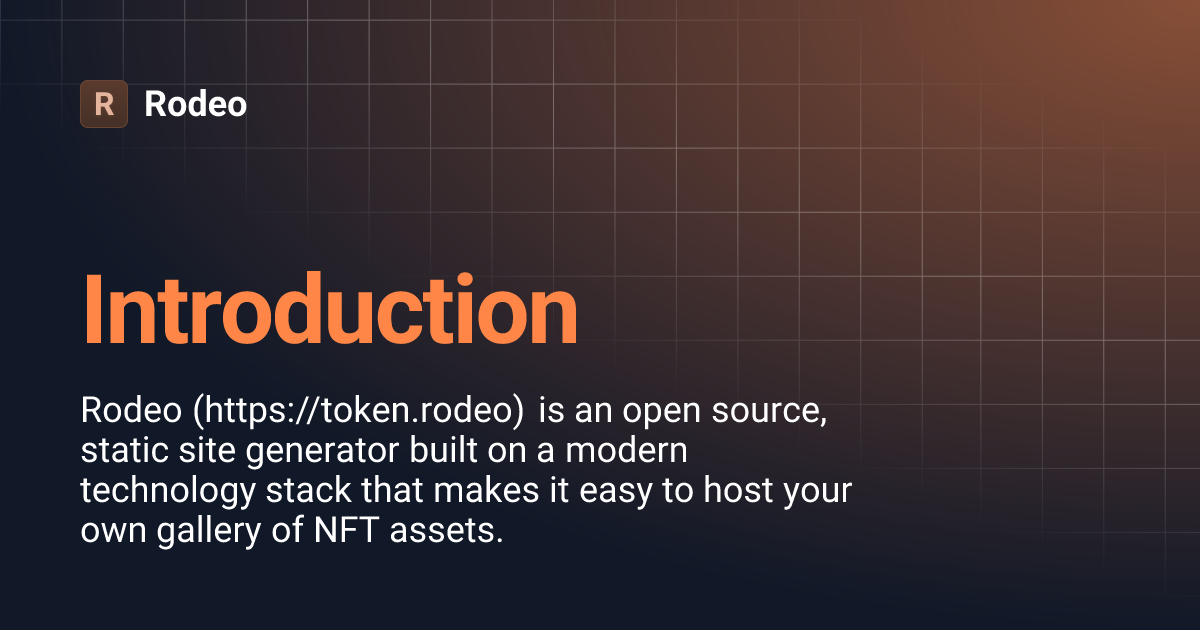 Introduction | Rodeo